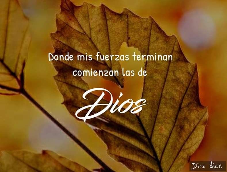 donde acaban mis fuerzas comienzan las de dios
