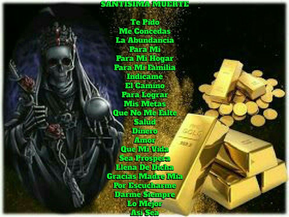 oracion de la santa muerte para el dinero