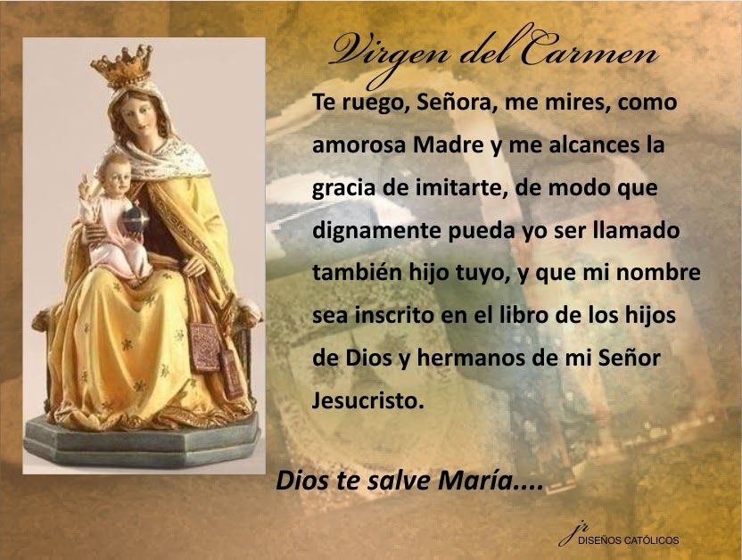 oracion de la virgen del carmen para los enfermos