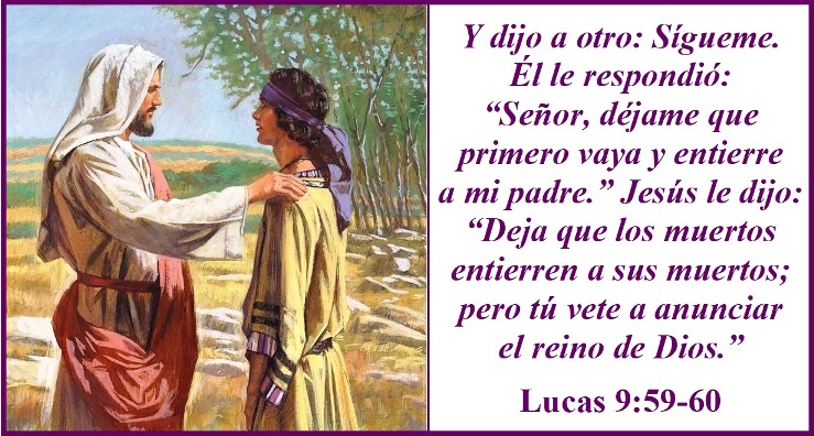 versiculo biblico dejad que los muertos entierren a sus muertos